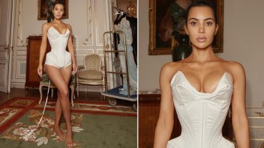 Kim Kardashian Puts Her Almost Non-Existent Waist on Display in a Mugler Corset (See Pic)